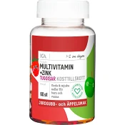 Kosttillskott Tuggisar Multivitamin + Zn 60st ICA Hjärtat