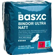 Binda Ultra Natt med vingar 10-p ICA Basic