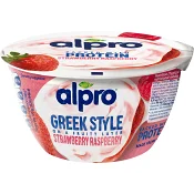 Kvarg Greek Style Jordgubb & Hallon Mjölkfri 2,7% 150g Alpro