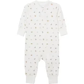 Babypyjamas vit djur strl 68 ICA I love eco