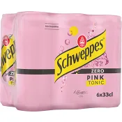 Läsk Pink Tonic Zero 6-pack 33cl Schweppes