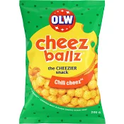 Ostsnacks cheez ballz chili cheez 200g Olw