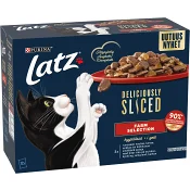 Kattmat våt Deliciously Sliced 960g Latz