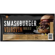 Vildsvin Smashburger 180g Svenskt Gårdsvilt