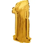 Folieballong Nr 1 Guld Happy Party