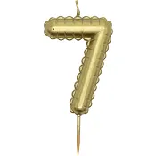 Sifferljus 7 guld Happy Party