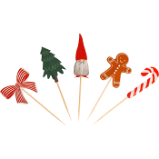Partypicks Jul blandade motiv 25-p Festive