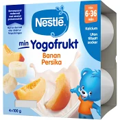 Min YogoFrukt Persika Banan Från 6m 4-p 400g Nestle