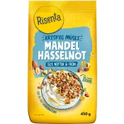 Krispig Müsli Mandel Hasselnöt 450 g Risenta