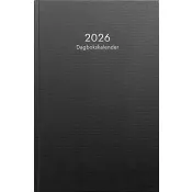 Kalender Dagbokskal Svart 2026