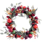 Krans 35cm med äpple, blad, bär Festive