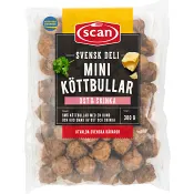 Köttbullar Mini Deli Ost & Skinka Stekta 300g Scan