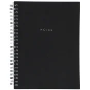 Spiralblock Note Svart A4