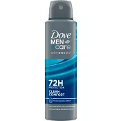 Deodorant 72h Advanced Clean Comfort Spray 50ml Dove Men Care