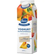 Yoghurt Mango Persika Laktosfri 3,4% 1000g Valio