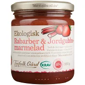 Rabarber och jordgubbsmarmelad 320g KRAV Torefolk Gård