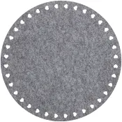 Tablett Hjärta filt Grå D:38cm ICA