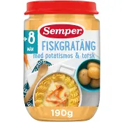 Gratäng med potatis & fisk 8m 190g Semper