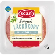 Läckökorv Skivad 100g Scan
