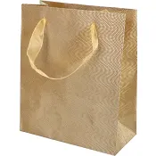 Presentpåse Guld Relief 19x22 cm