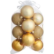 Julkulor 6cm guld 12p ICA
