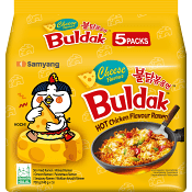 Snabbnudlar Buldak Cheese 700g Samyang