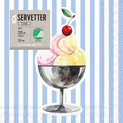 Servett 33cm Ice Cream Coupe 20-p ICA