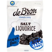 Salt lakrits Sockerfri 100g De Bron