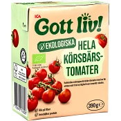 Körsbärstomater Hela Ekologiska 390g KRAV ICA I love eco