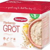 Flerkornsgröt Naturell Från 1år 14 port 470g Semper