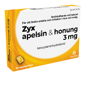 Halstablett Apelsin & Honung 3mg 20p Zyx