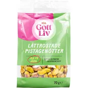 Lättrostade skalade Pistagenötter 70g ICA Gott Liv