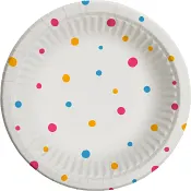 Djup tallrik Konfetti 18cm 12-p ICA