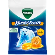 Halstablett Honey Fresh & natural menthol 72g Vicks
