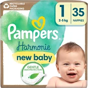 Blöjor Harmonie Strl 1 2-5kg 35-p Pampers