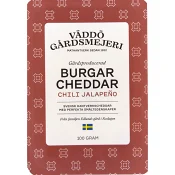 Burgarcheddar Chili Jalapeño 100g Väddö Gårdsmejeri