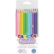 Träfärgpennor Pastell 12-p Carioca