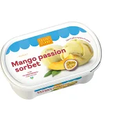 Sorbet Mango & passionsorbet 500ml Triumf Glass