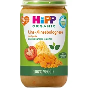 Barnmat Vegetarisk Bolognese med Pasta 12M 250g Hipp