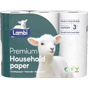 Hushållspapper Premium 3p Lambi