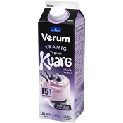 Yoghurtkvarg Blåbär Vanilj Laktosfri 1.5% 1000g Verum