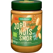 Jordnötssmör crunchy med havssalt 600g ICA I love eco