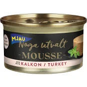 Våtfoder Katt Mousse Kalkon 85g Mjau Noga Utvalt