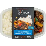 Färdigmat Thai Ryggbiff med Grönsaker i Vitlök och Chilisås 500g Kin Food