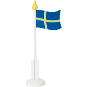 Svensk flagga med fot