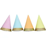 Partyhattar mini glitter 8-p Happy Party