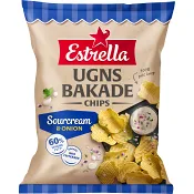 Chips Ugnsbakade Sourcream & Onion 125g Estrella