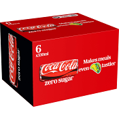 Läsk Cola zero 6-p 33cl Coca-Cola