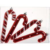 Hänge polkagris 12cm 4-p Festive