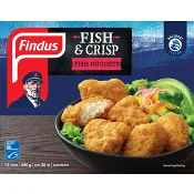 Fish & crisp fish nuggets 490g Findus